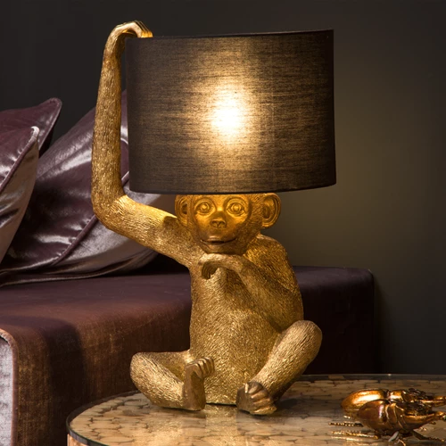 Lucide EXTRAVAGANZA CHIMP - Table lamp - Ø 30 cm - 1xE14 - Black - atmosphere 1